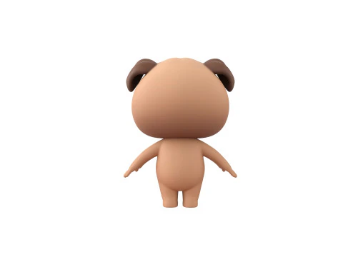 Character191 Pug 3D Model