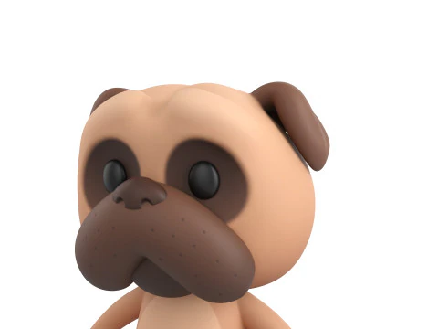 Character191 Pug 3D Model