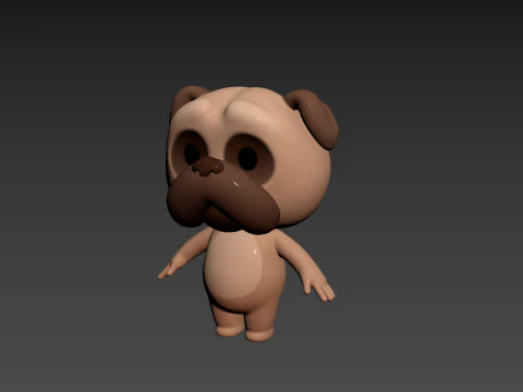 Character191 Pug 3D Model