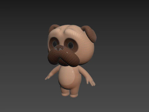 Character191 Pug 3D Model