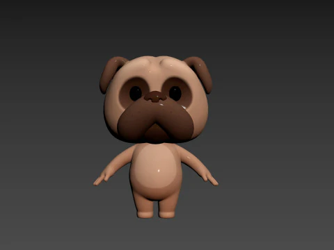 Character191 Pug 3D Model