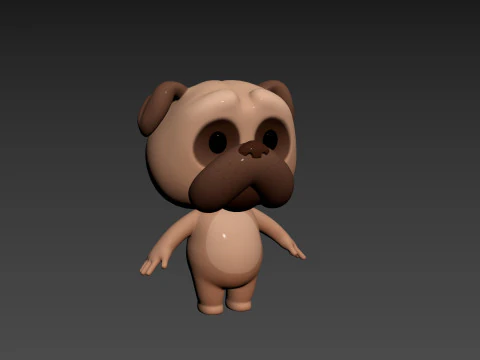 Character191 Pug 3D Model
