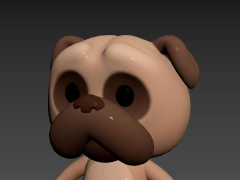 Character191 Pug 3D Model