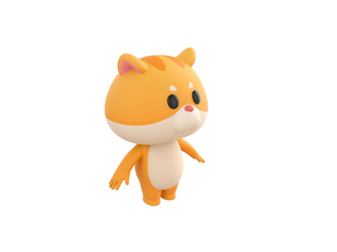 Character192 Hamster Modèle 3D