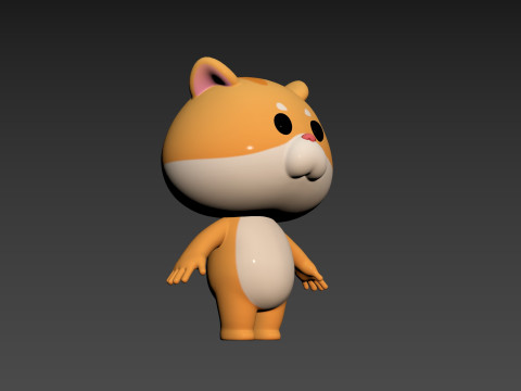 Character192 Hamster Modèle 3D