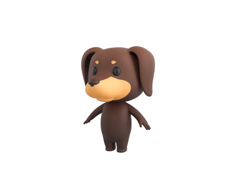 Character194 Dachshund Dog Modelo 3D