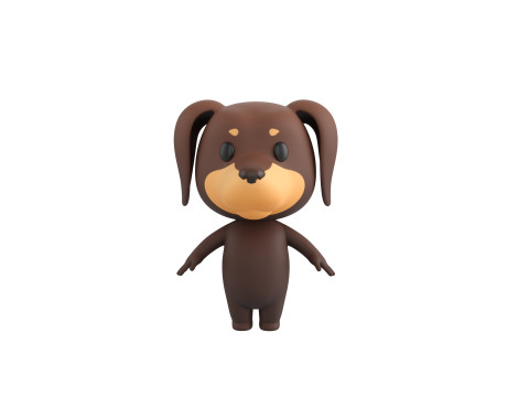 Character194 Dachshund Dog Modelo 3D
