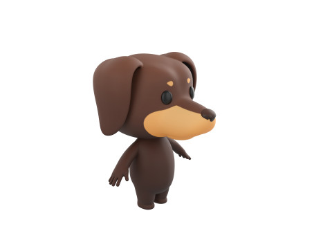Character194 Dachshund Dog Modelo 3D
