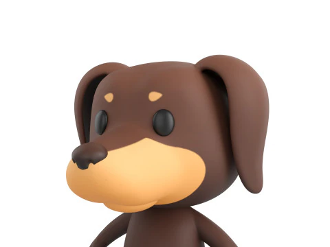 Character194 Dachshund Dog 3D Model