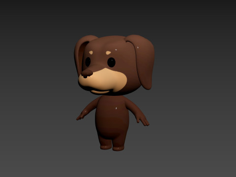 Character194 Dachshund Dog Modelo 3D