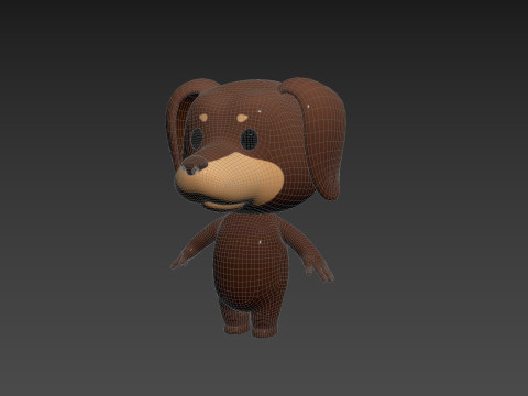 Character194 Dachshund Dog Modelo 3D