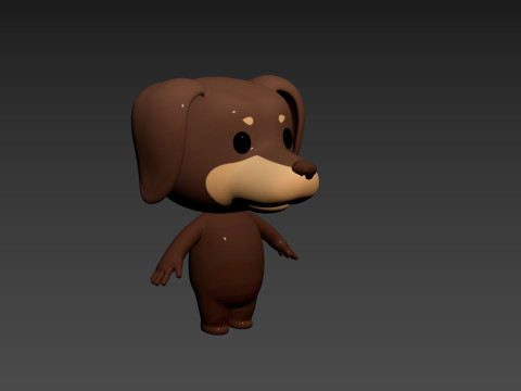 Character194 Dachshund Dog Modelo 3D