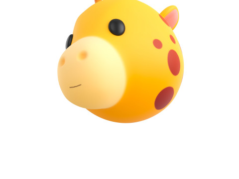 Prop162 Giraffe Head 3Dモデル