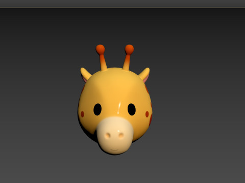 Prop162 Giraffe Head 3Dモデル