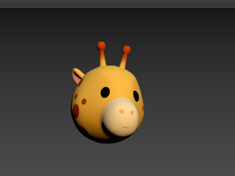 Prop162 Giraffe Head 3Dモデル