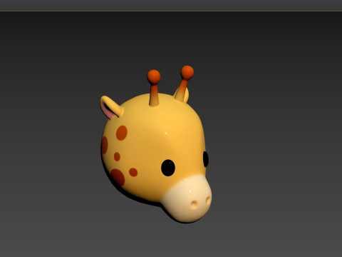 Prop162 Giraffe Head 3Dモデル