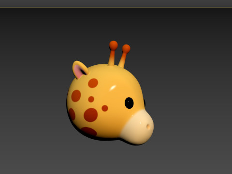 Prop162 Giraffe Head 3Dモデル