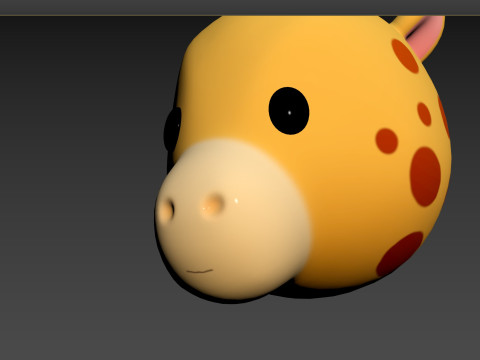 Prop162 Giraffe Head 3Dモデル