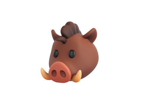 Prop163 Boar Head Modello 3D