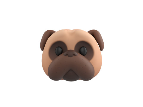 Prop164 Pug Head 3D-Modell
