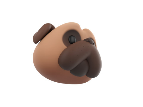 Prop164 Pug Head 3D-Modell