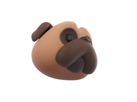 Prop164 Pug Head 3D Model
