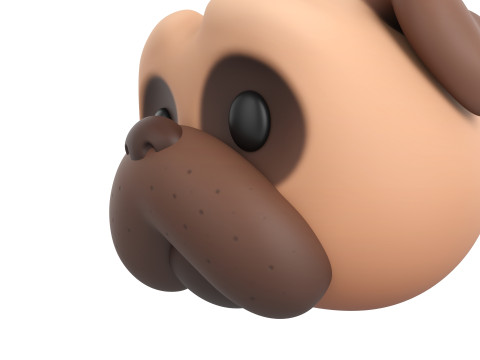 Prop164 Pug Head 3D-Modell