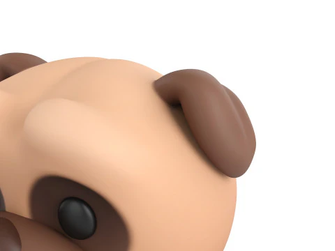 Prop164 Pug Head 3D Model