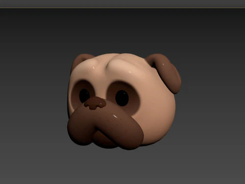 Prop164 Pug Head 3D Model