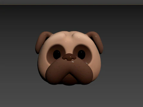 Prop164 Pug Head 3D Model