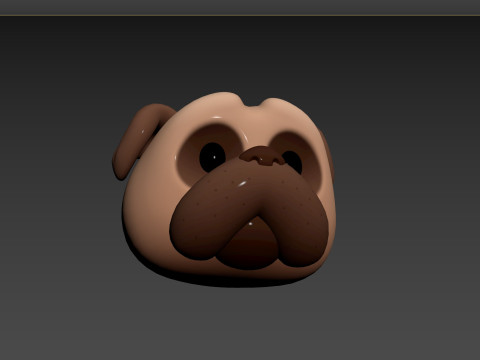 Prop164 Pug Head 3D-Modell