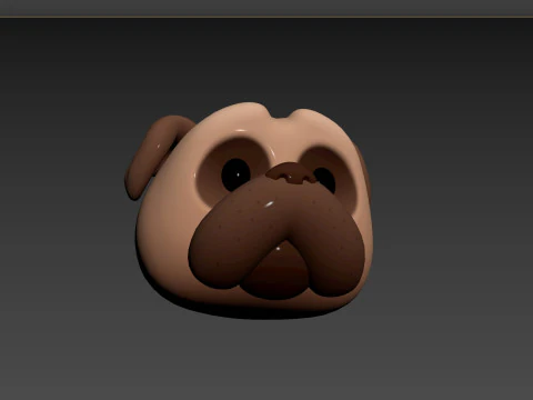Prop164 Pug Head 3D Model
