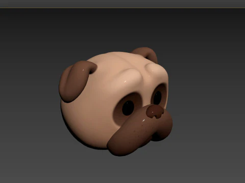 Prop164 Pug Head 3D Model