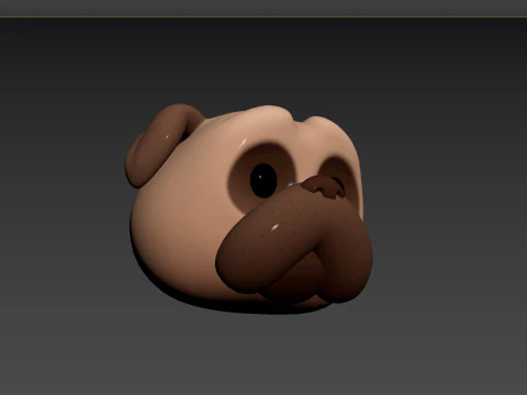 Prop164 Pug Head 3D Model