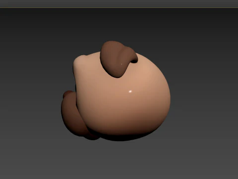 Prop164 Pug Head 3D Model