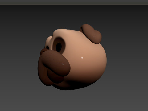 Prop164 Pug Head 3D-Modell