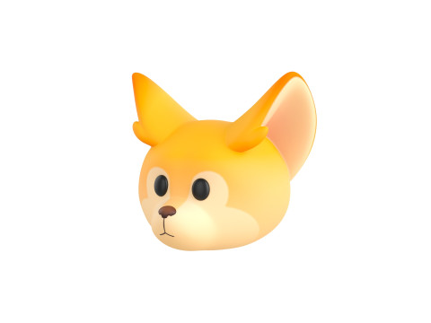 Prop166 Fennec Head 3D Модель