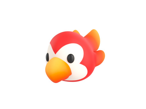Prop168 Parrot Head 3D Model
