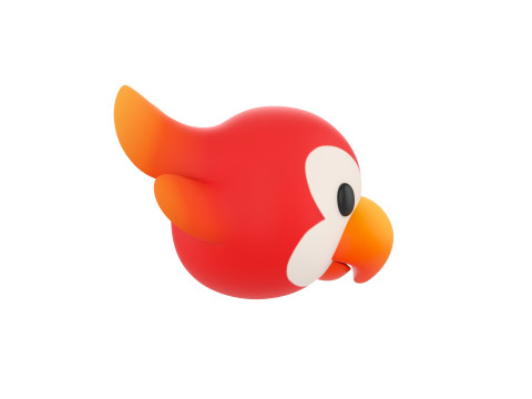 Prop168 Parrot Head 3D Modell