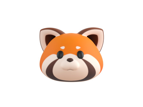 Prop170 Red Panda Head 3D Modell