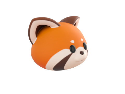 Prop170 Red Panda Head 3D Modell