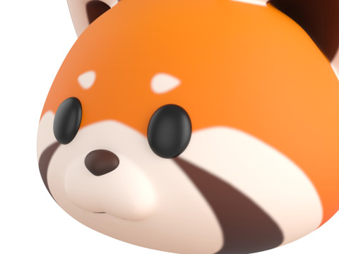 Prop170 Red Panda Head 3D Modell