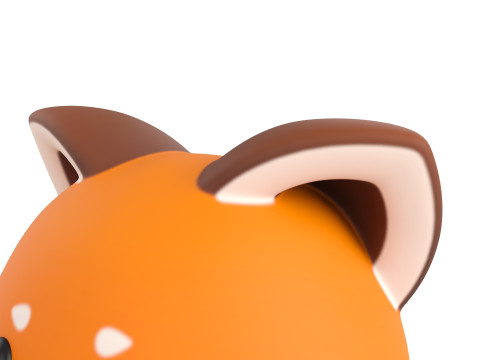 Prop170 Red Panda Head 3D Modell