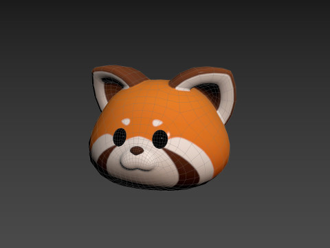 Prop170 Red Panda Head 3D Modell