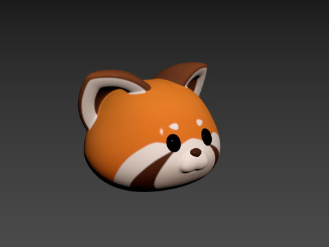 Prop170 Red Panda Head 3D Modell