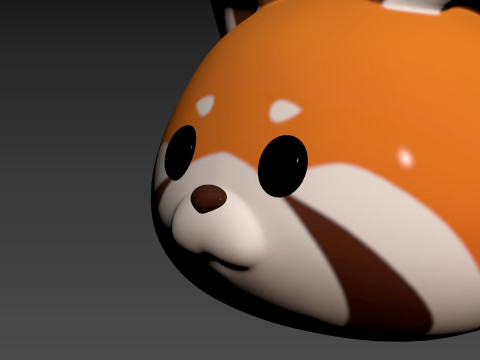 Prop170 Red Panda Head 3D Modell