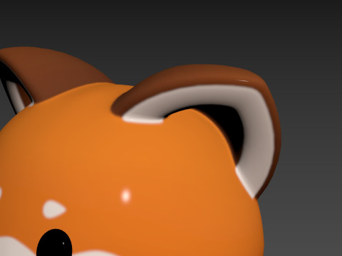 Prop170 Red Panda Head 3D Modell