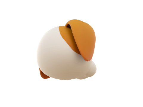 Prop172 Beagle Dog Head Modello 3D