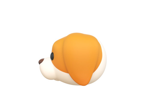 Prop172 Beagle Dog Head Modello 3D
