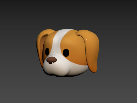 Prop172 Beagle Dog Head Modello 3D